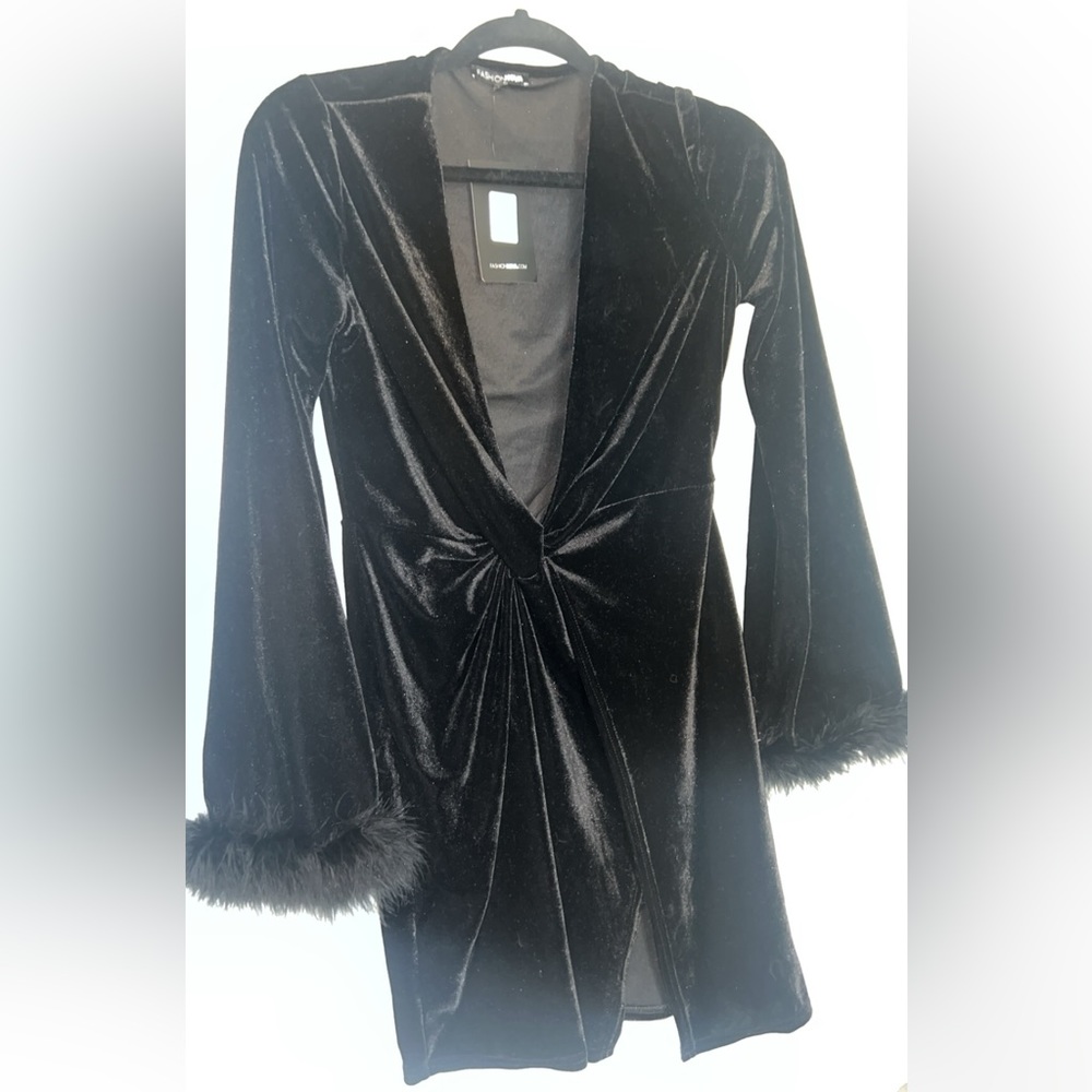 Velvet mini dress